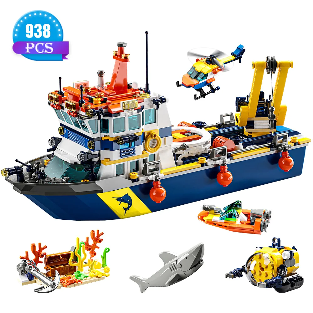 Lego Set Creator - مجموعة بناء سفينة استكشاف المحيطات، لعبة