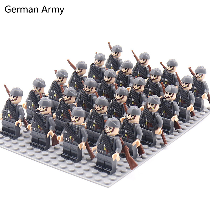 WW2 24 قطعة/الوحدة الجنود العس - مراجعة Lego Set Creator وسعره