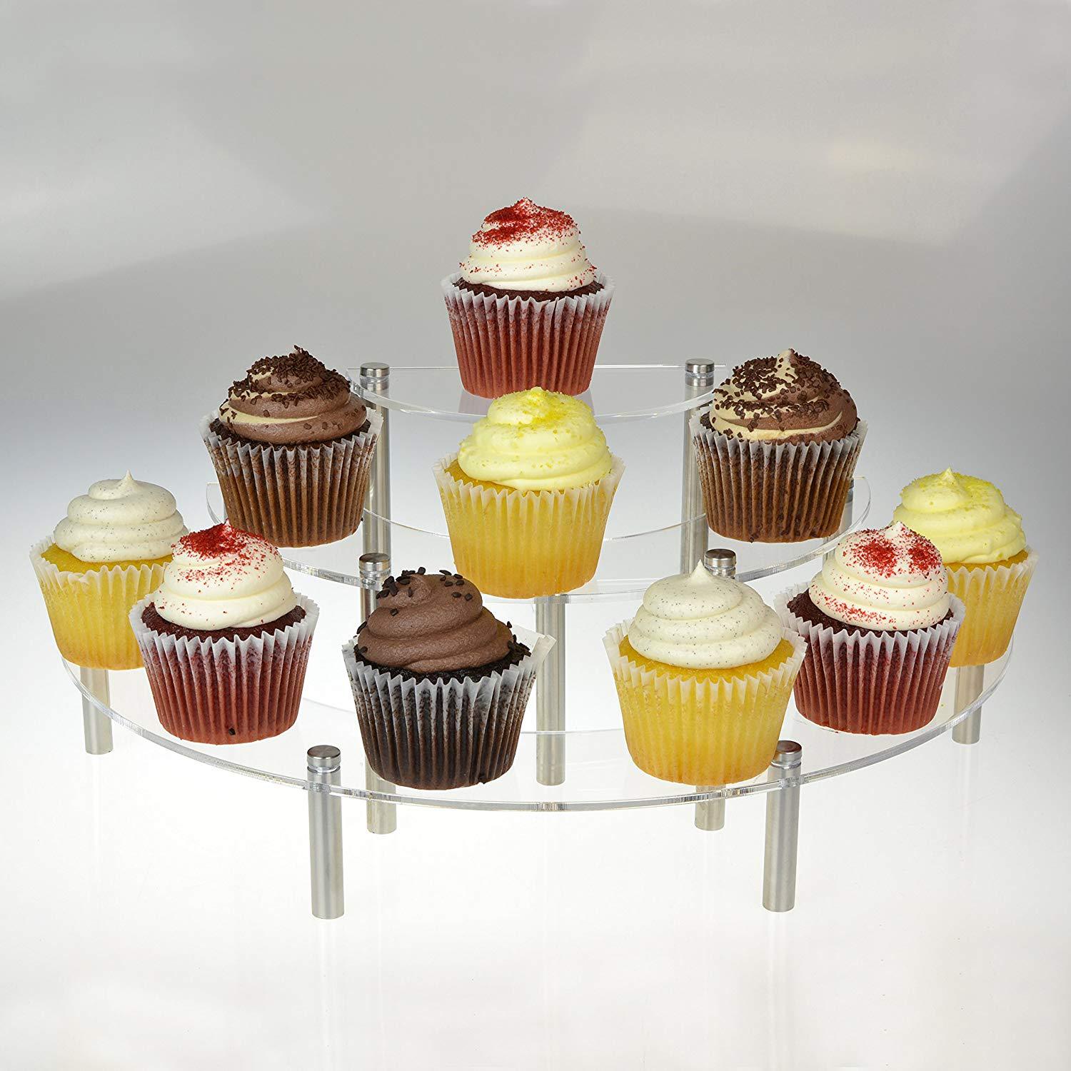 3-Tier أكريليك مستدير كب كيك ح - مراجعة Pop Display Shelf وسعره