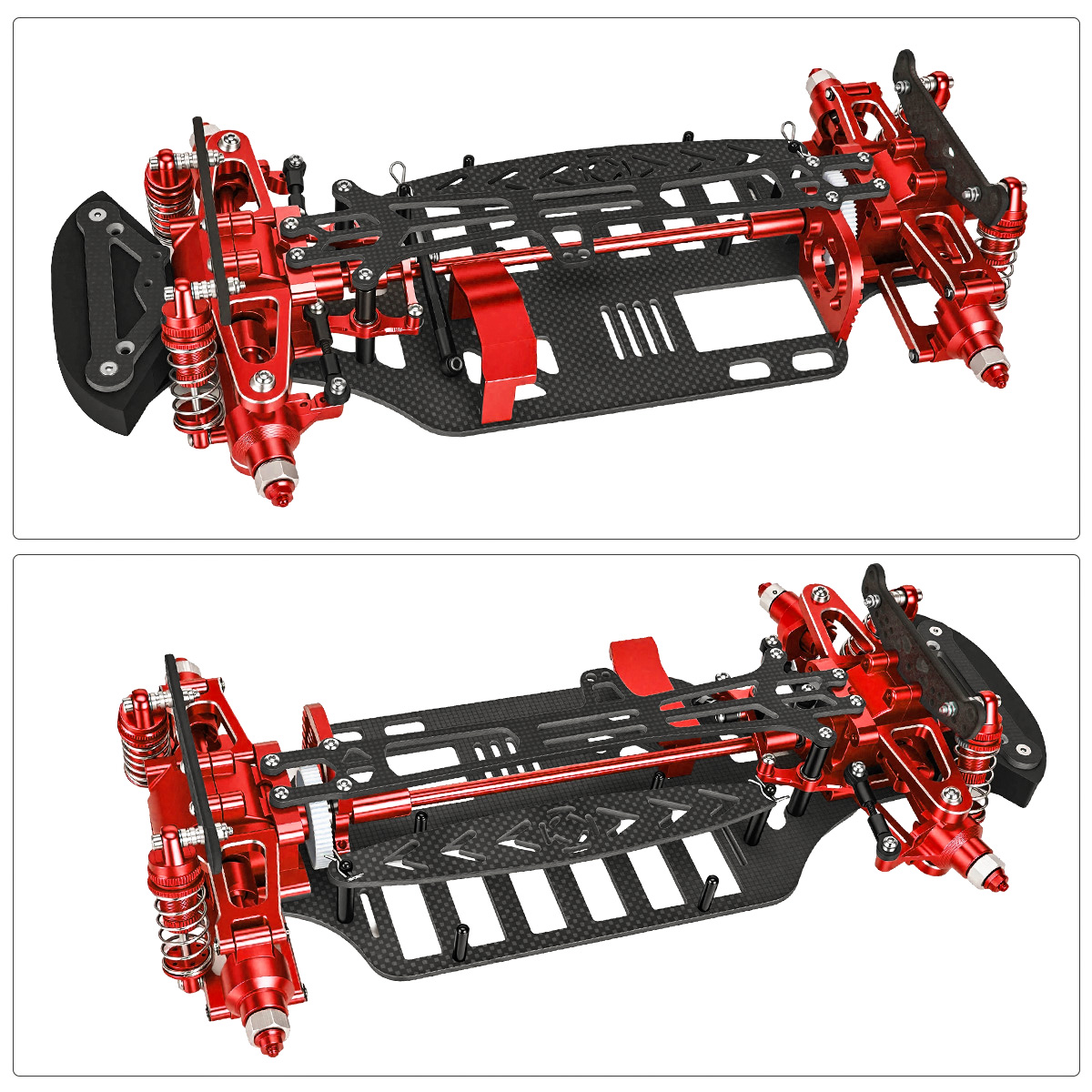 طقم هيكل من الألومنيوم وألياف  - مراجعة Tamiya Model Rc Car وسعره
