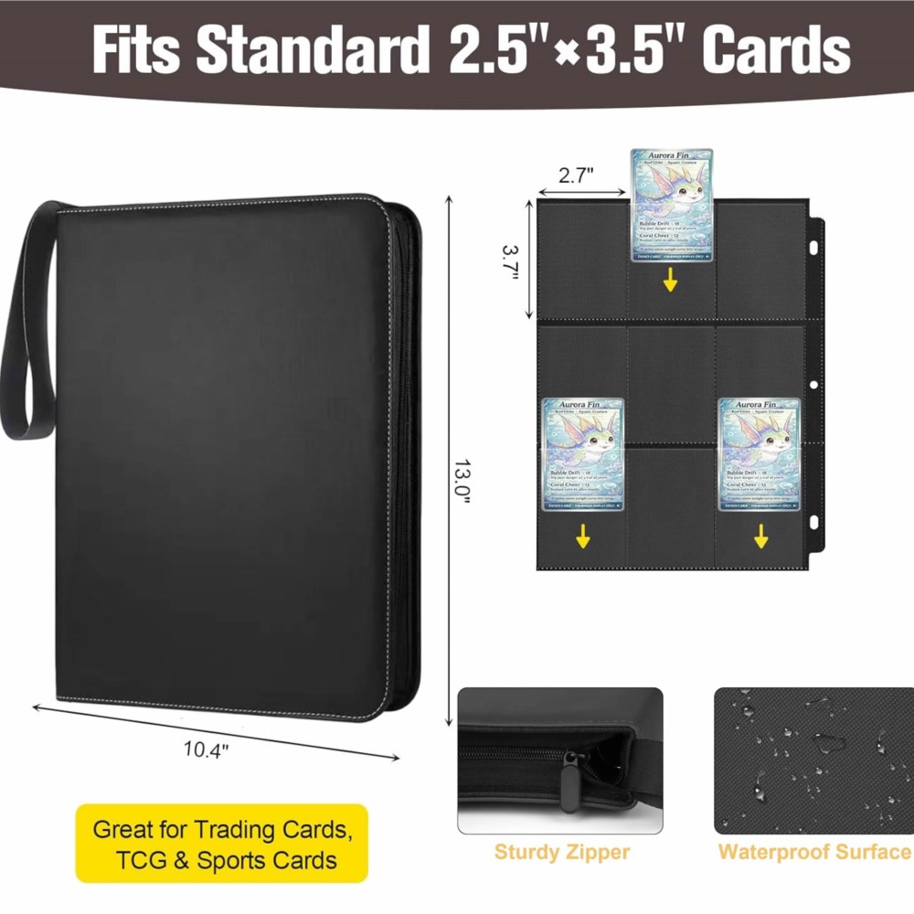 ألبوم بطاقات بسعة 900 جيب مع 5 - مراجعة Trading Card Binder وسعره